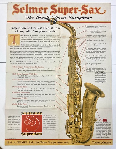 Vintage 1931 selmer super sax - vintage,