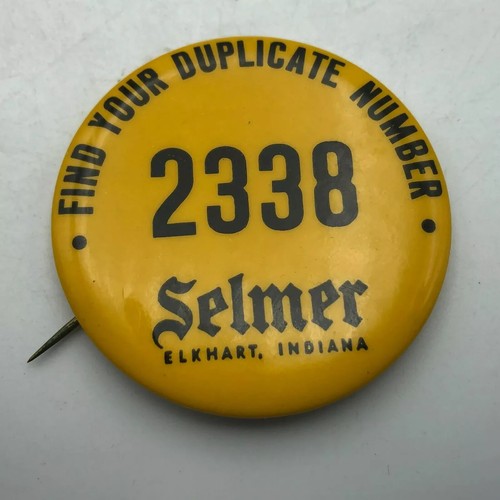 Selmer pinback button pin - selmer,