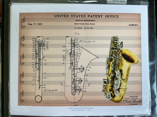 Saxophone art patent selmer - saxophone,